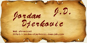 Jordan Đerković vizit kartica